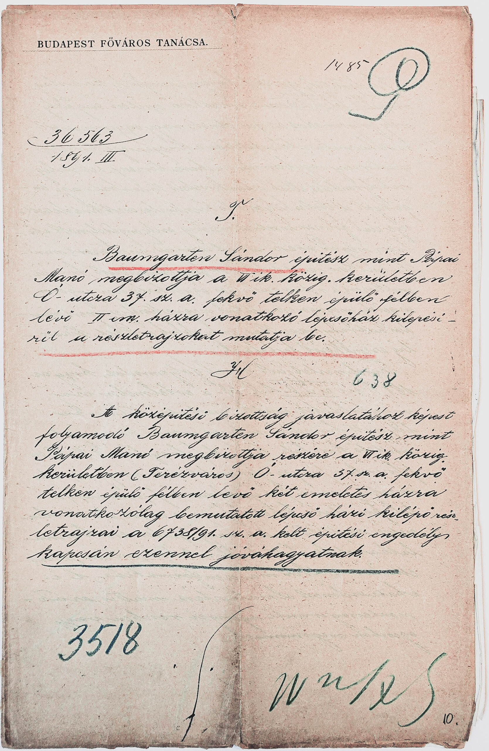 Műleírás részlet (1891)